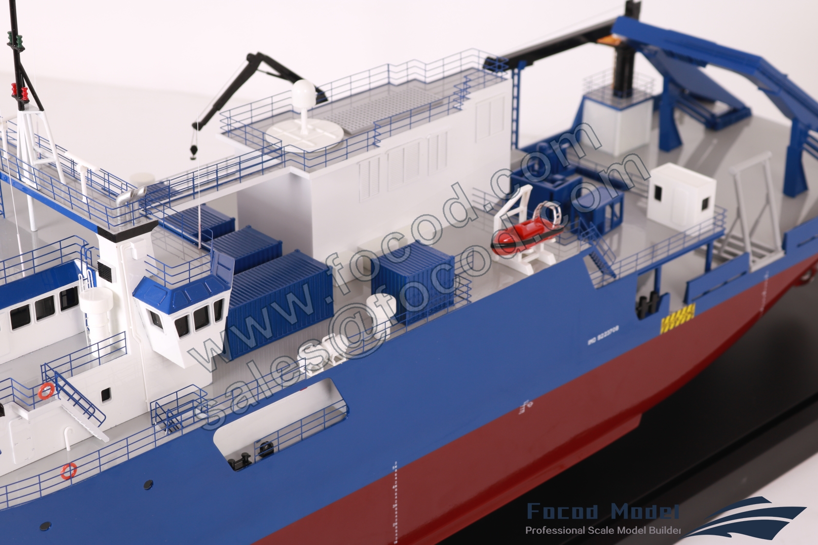 custom made model of 75m ORV Support Vessel